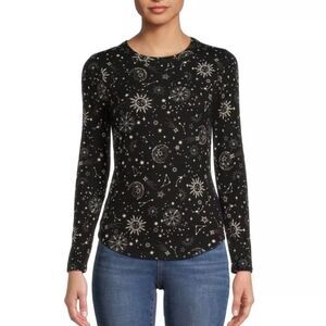 No Boundaries Crewneck Thermal Long Sleeve Top Celestial Junior's Large (11-13)